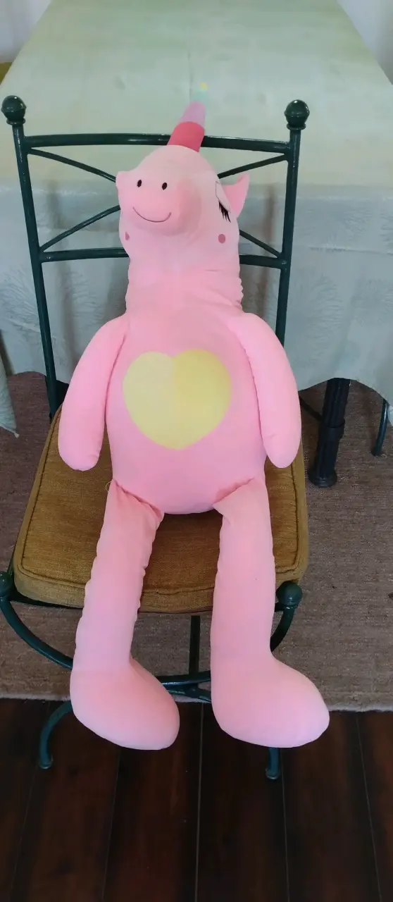 Peluche unicornio rosa grande - 6