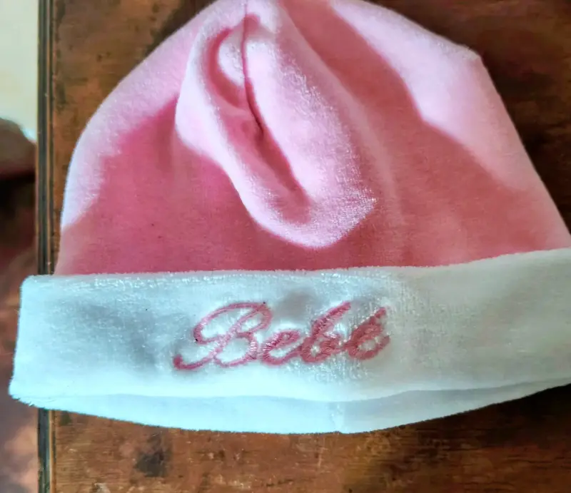 Gorro de bebé rosado - 1