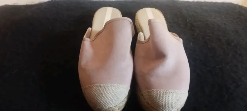 Zapatos beige de tela elegantes - 2