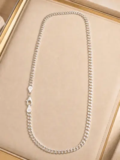 Cadena de plata elegante - miniatura 4
