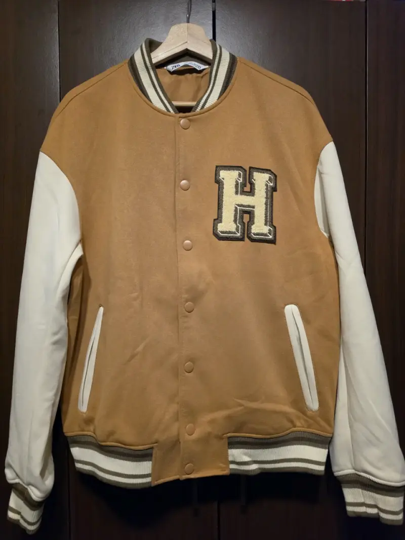 Chaqueta bomber marrón beige - 3