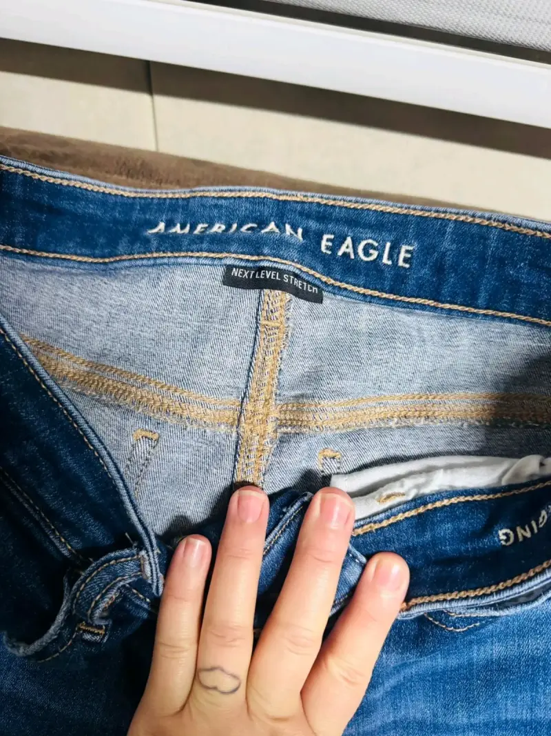 Jeans desflecados azul - 5