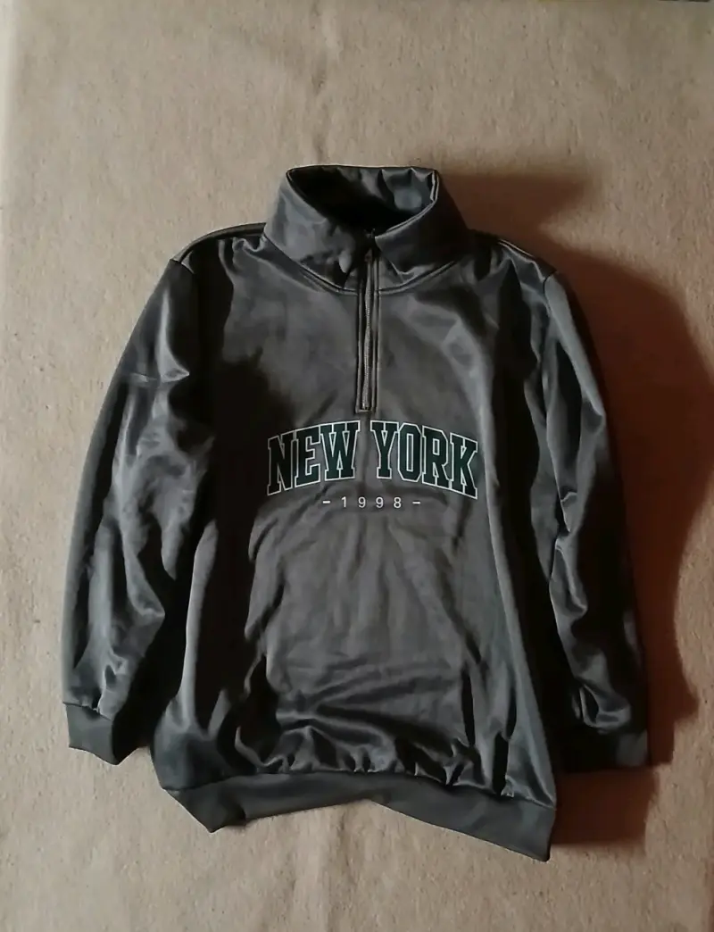 Buzo gris con estampado New York - 1