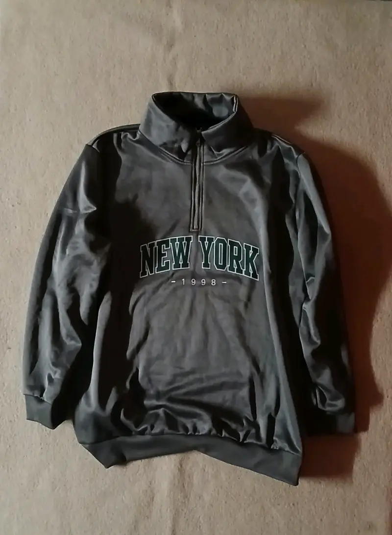 Buzo gris con estampado New York - 2