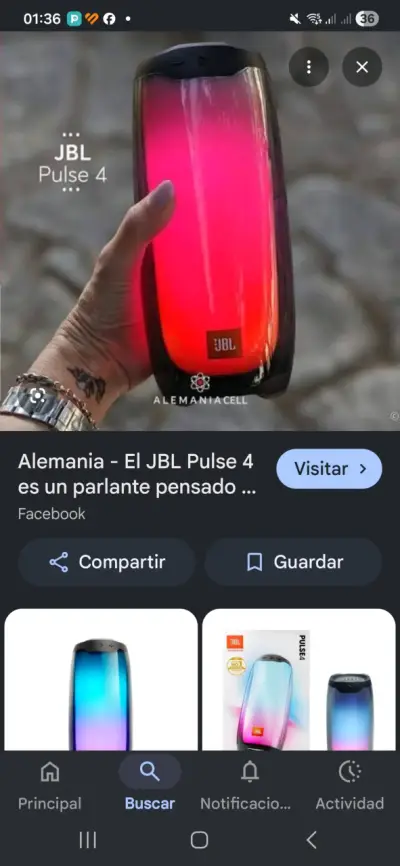 Parlante JBL Pulse 4 iluminado - miniatura 1