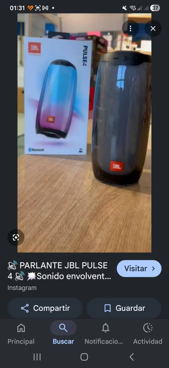 Parlante JBL Pulse 4 iluminado - 2