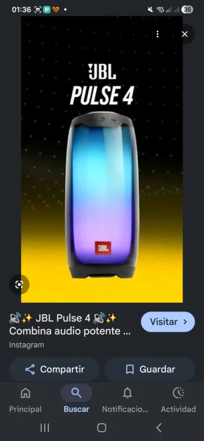 Parlante JBL Pulse 4 iluminado - miniatura 3