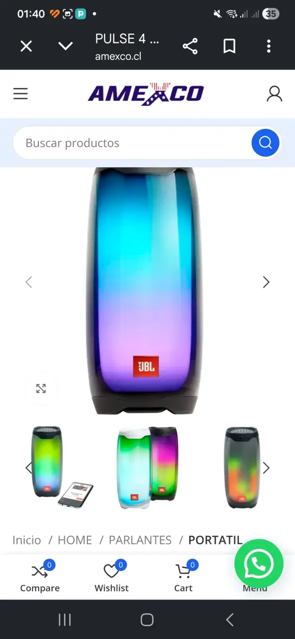 Parlante JBL Pulse 4 iluminado - 4