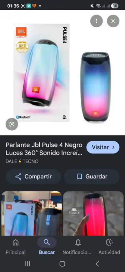 Parlante JBL Pulse 4 iluminado - miniatura 5