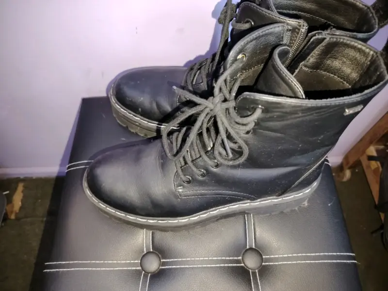Botines negros de cuero azaleia talla 40 - 2
