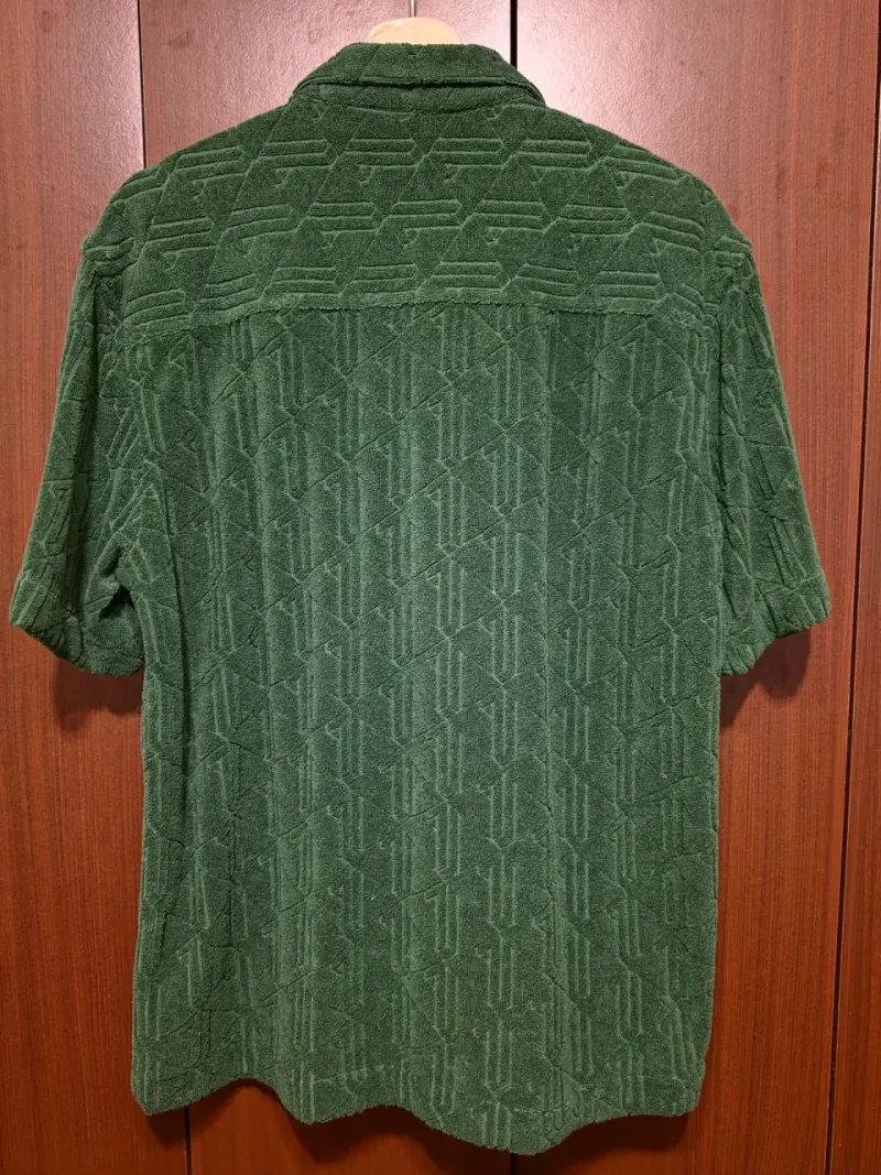 Camisa verde de manga corta estilo toalla zara - 5
