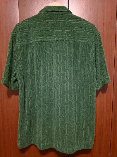 Camisa verde de manga corta estilo toalla zara - miniatura 5