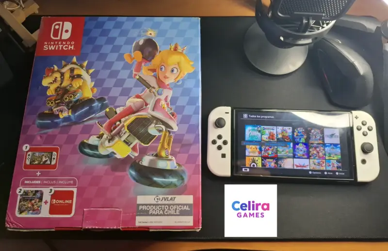 Nintendo Switch oled desbloqueada 256gb caja - 2