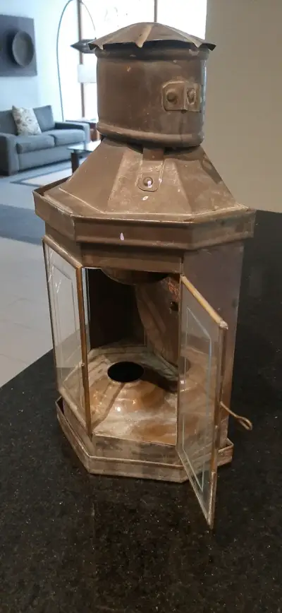 Lámpara de cobre antigua - miniatura 3