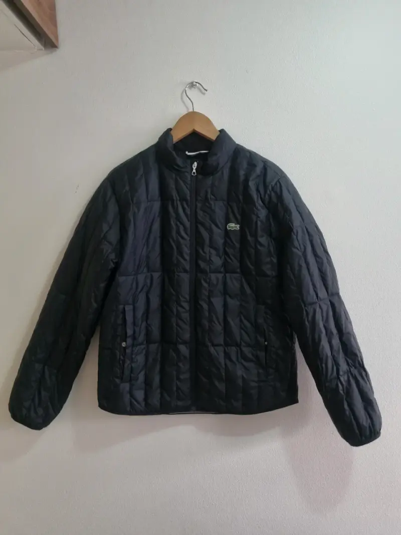 Chaqueta negra acolchada Lacoste, - 1