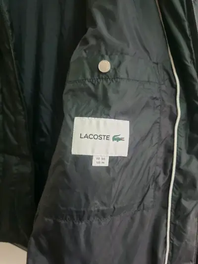 Chaqueta negra acolchada Lacoste, - miniatura 4