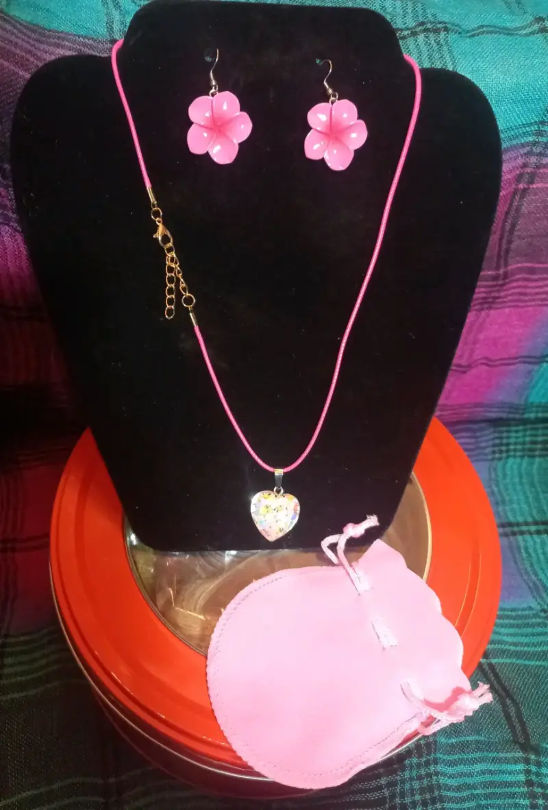 Conjunto joyas colgante y aros - 2