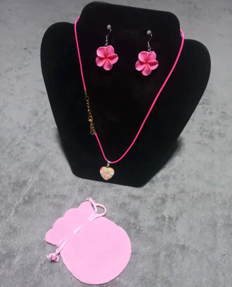 Conjunto joyas colgante y aros - 3