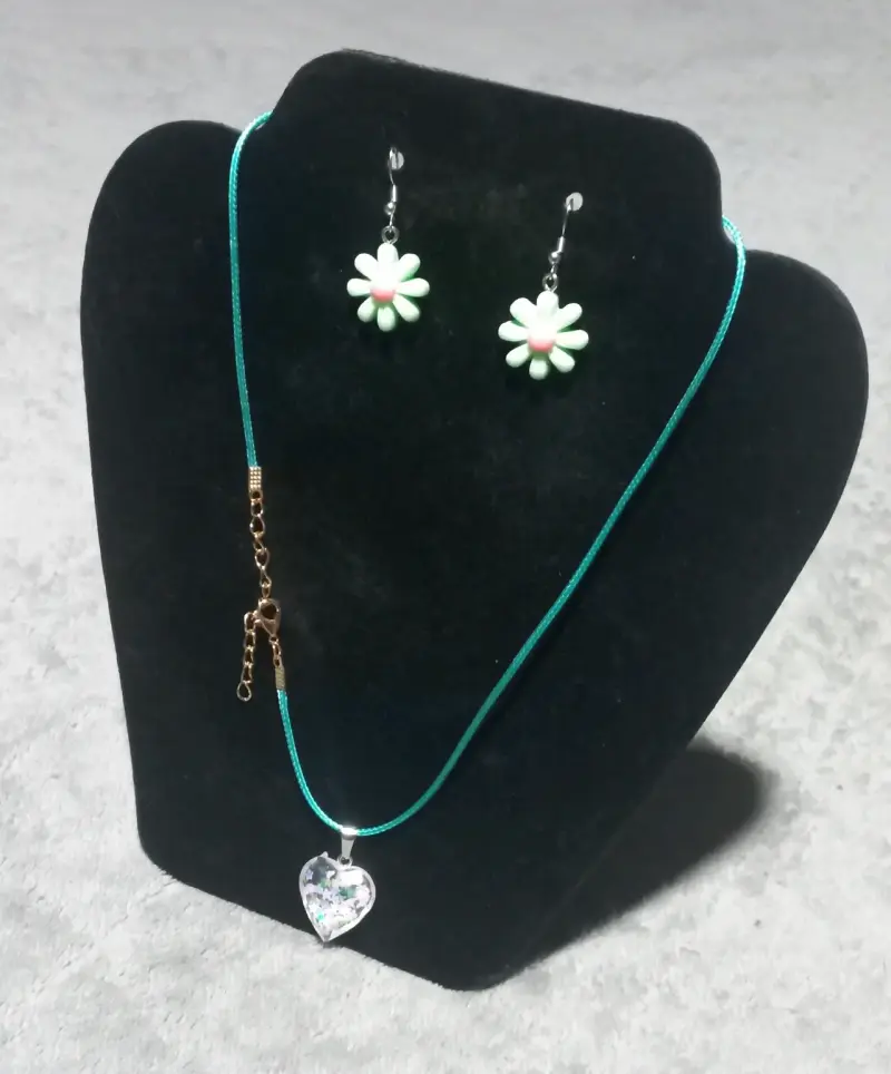 Conjunto joyas colgante y aros - 5