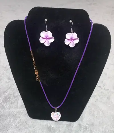 Conjunto joyas colgante y aros - miniatura 6