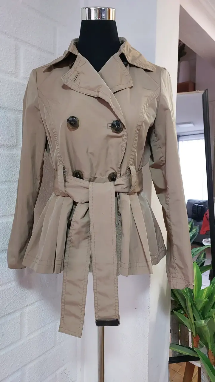 Trench coat beige mujer