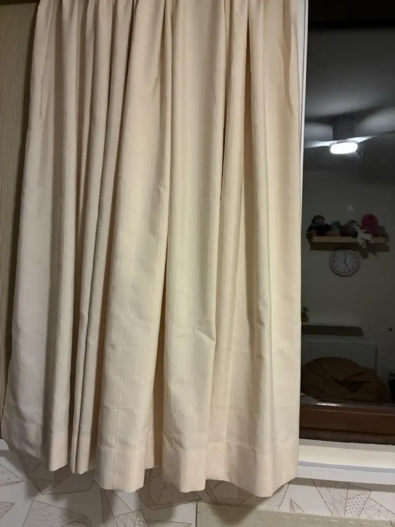 Cortinas beige clásicas - 2