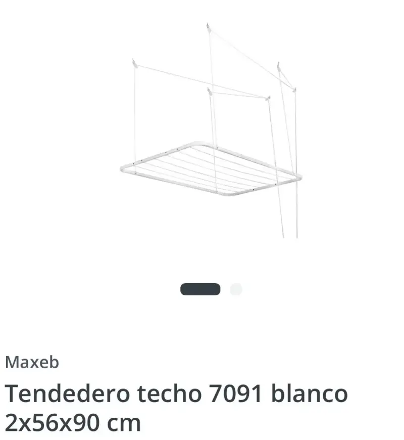 Tendedero de techo blanco