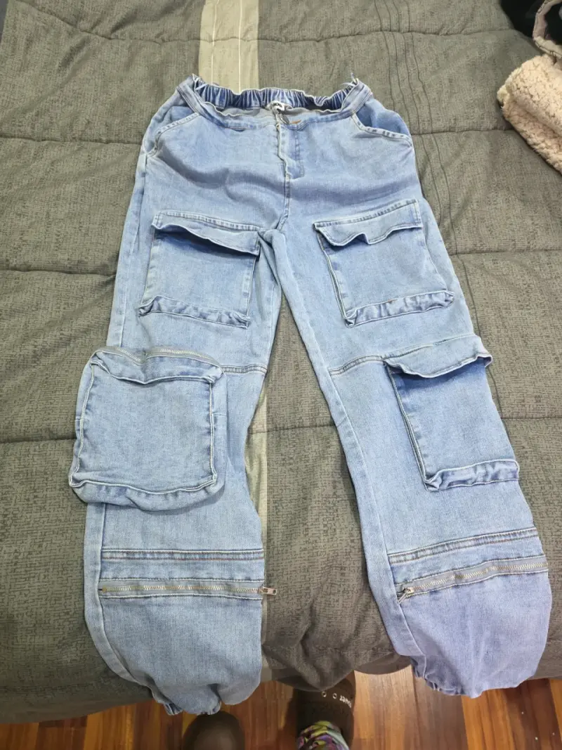 Pantalones cargo de mezclilla - 1