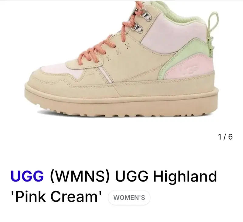 Botines UGG beige y rosados - 6