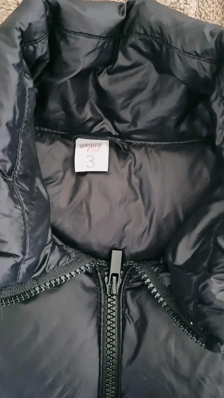 Chaqueta acolchada negra niña - 3