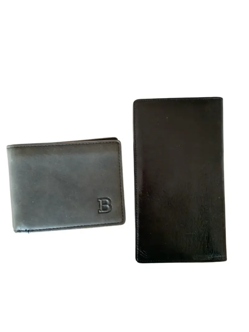 Organizador de cheques y tarjetas +billetera cuero - 1