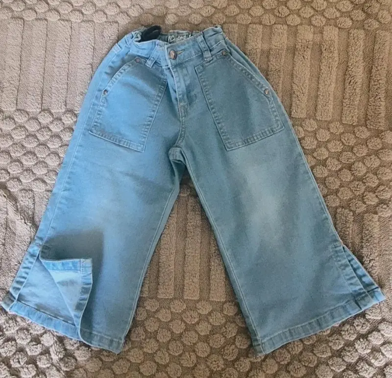 Pantalón estilo pslazo azul y rosado de niña - 1