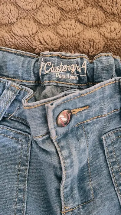 Pantalón estilo pslazo azul y rosado de niña - miniatura 5