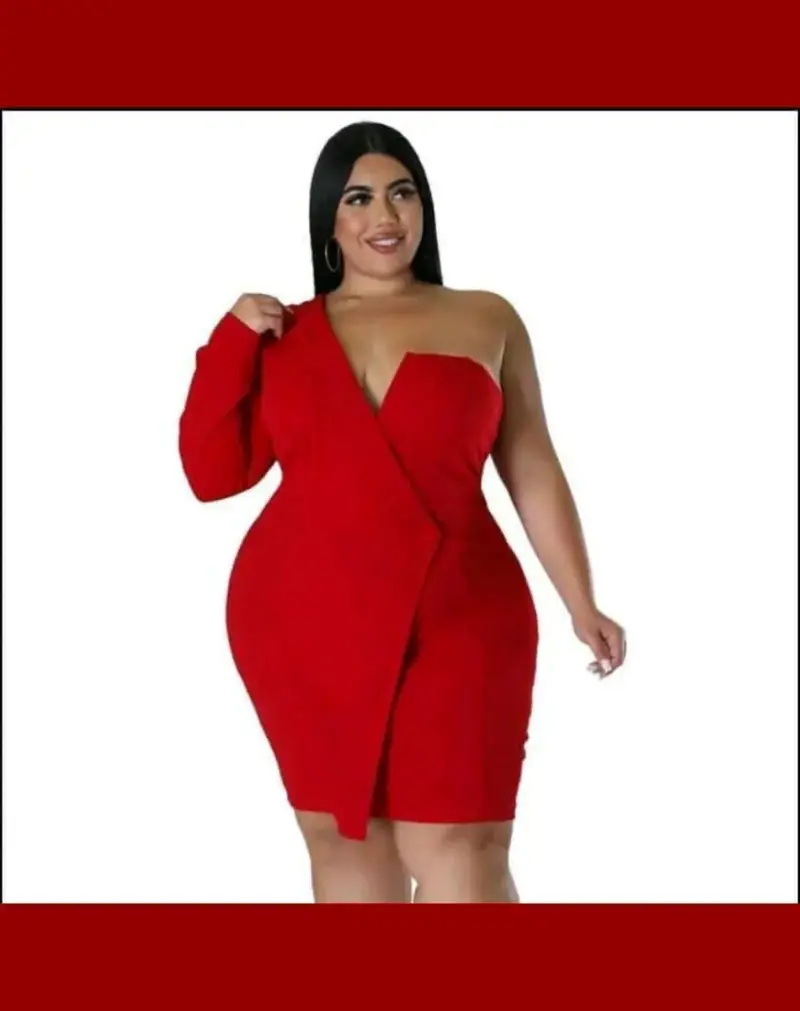 Vestido negro un hombro - 3
