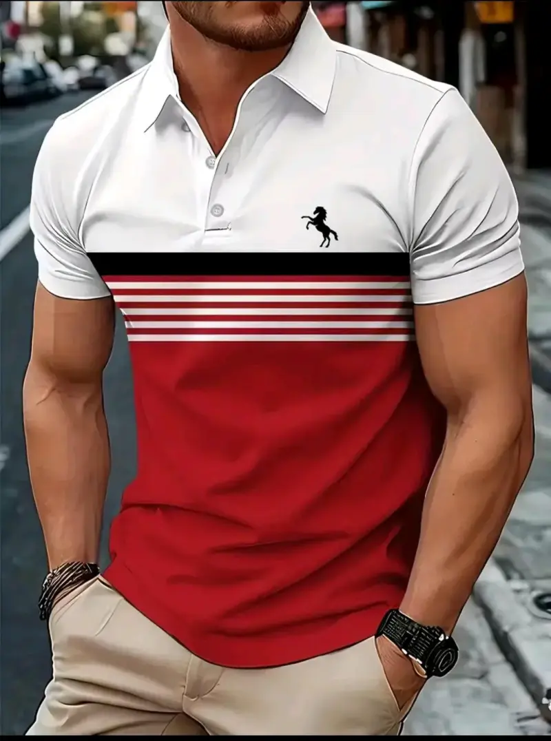Polera estilo polo tricolor - 1