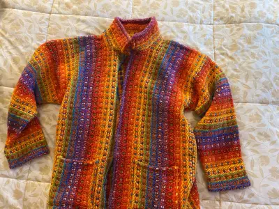 Chaqueta de lana multicolor - miniatura 2