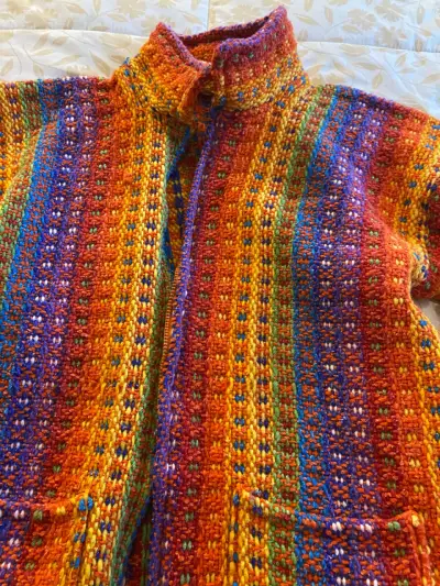 Chaqueta de lana multicolor - miniatura 3