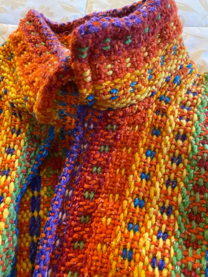 Chaqueta de lana multicolor - 4