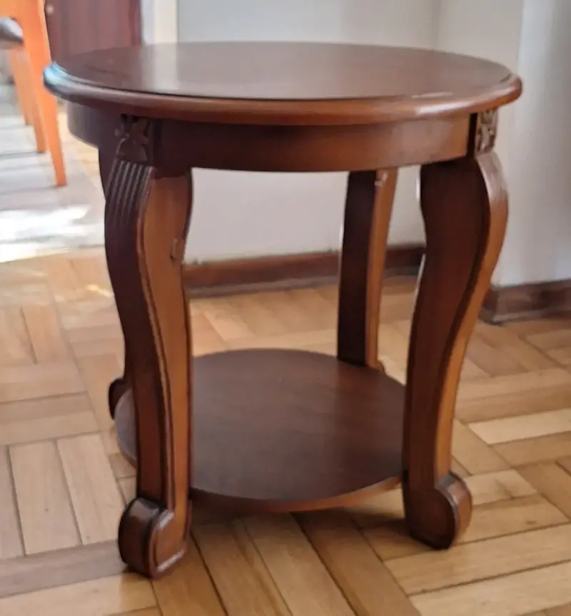 Mesa lateral redonda de madera - 3