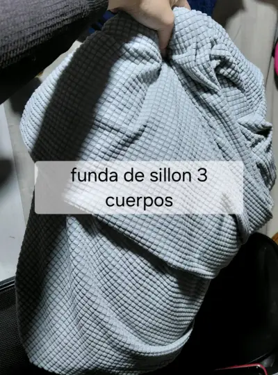 Funda elástica para sofá gris - miniatura 2