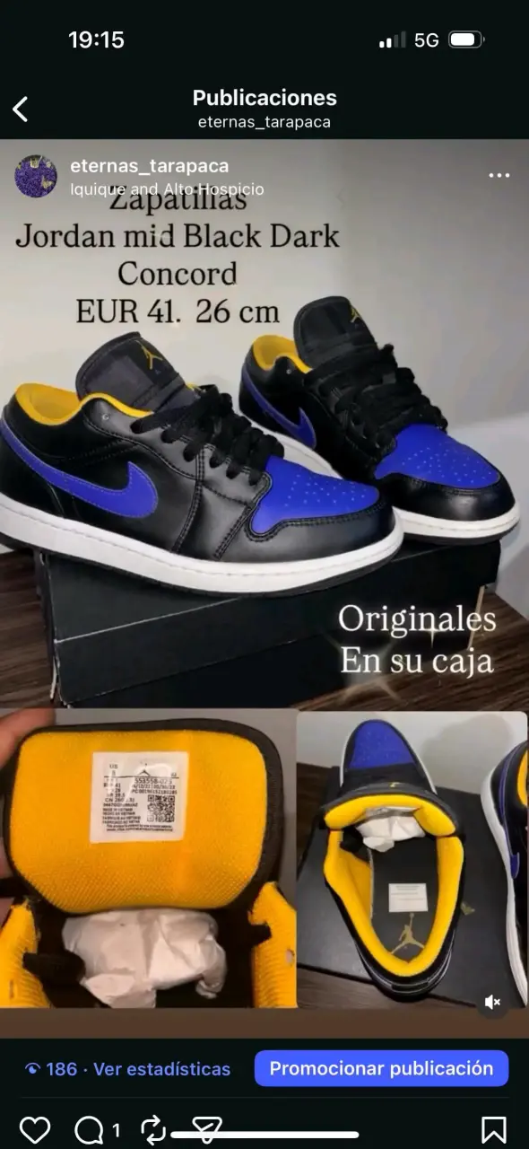 Zapatillas deportivas negras y azules - 3