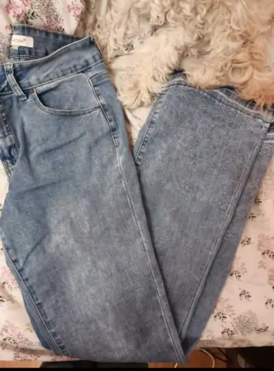 Jeans azul casual de mujer - miniatura 1