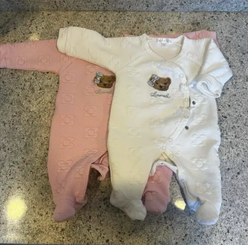 2 Osito bebé blanco y rosado - 1