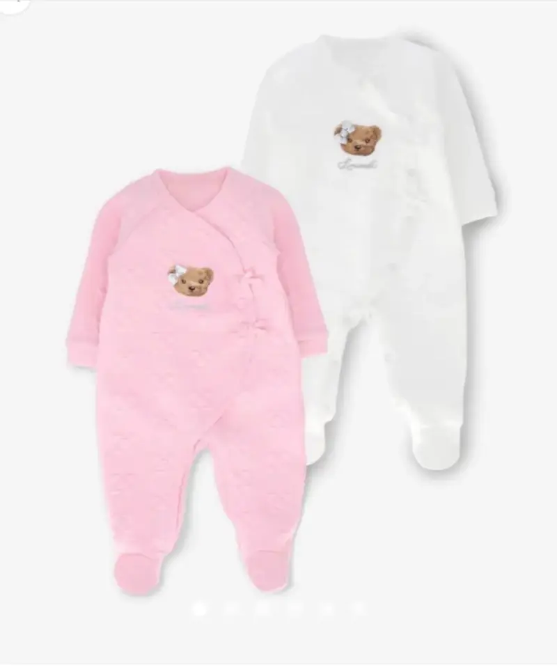 2 Osito bebé blanco y rosado - 2