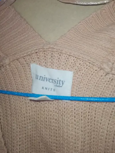 Chaleco tejido beige sin mangas - miniatura 2
