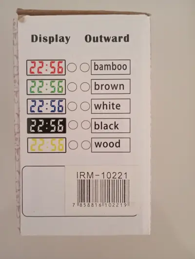 Reloj digital de madera - miniatura 3