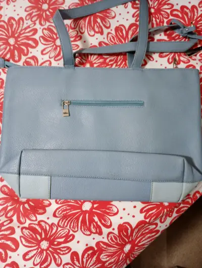 Bolso azul de mano marca Sei - miniatura 3