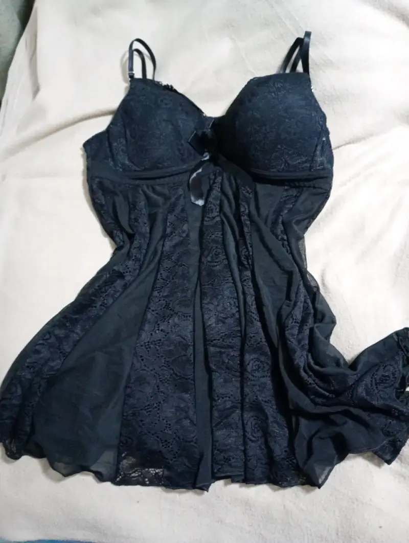 Baby doll negro encaje - 1