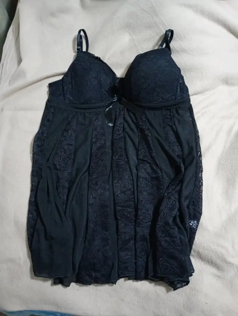 Baby doll negro encaje - 2