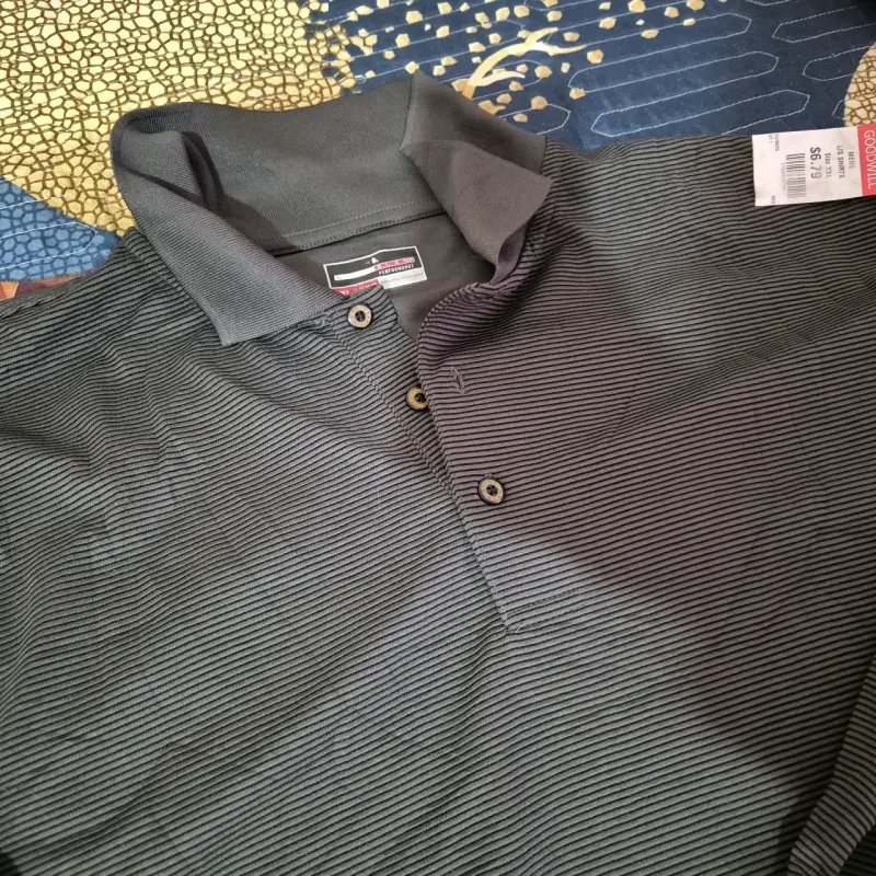 Polera manga larga gris a rayas - 2